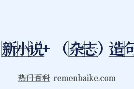 新小说+（杂志）造句是什么意思的图片